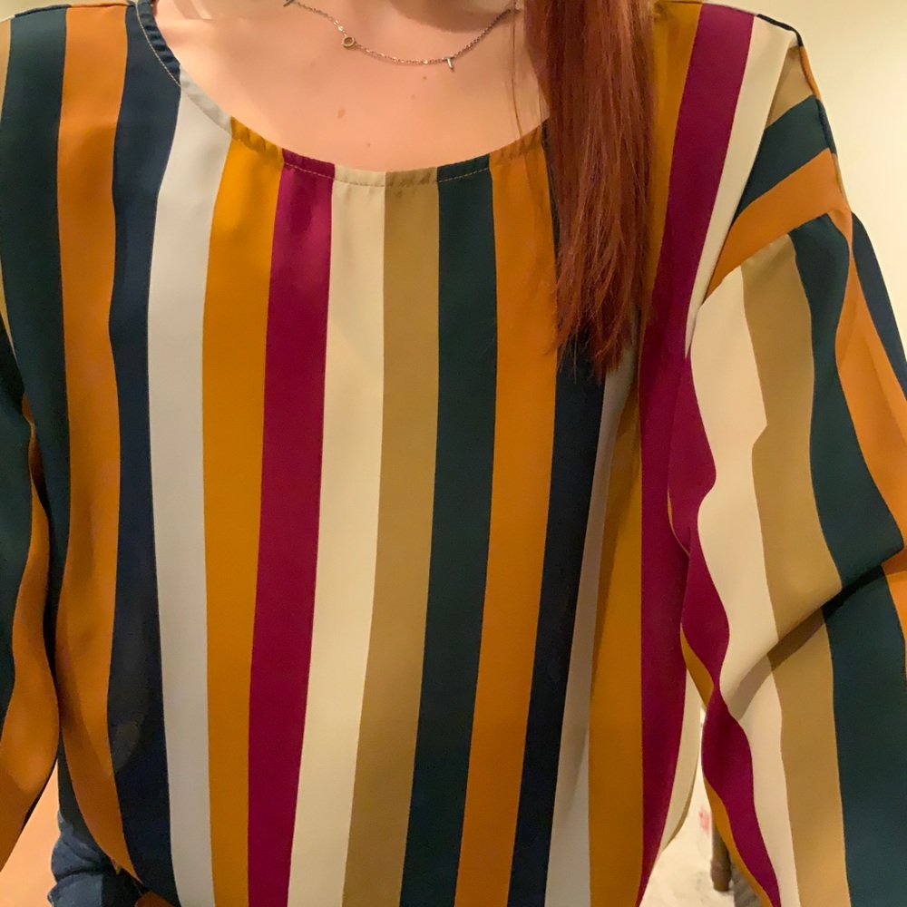 Autumn Striped Blouse - Picture 4 of 4